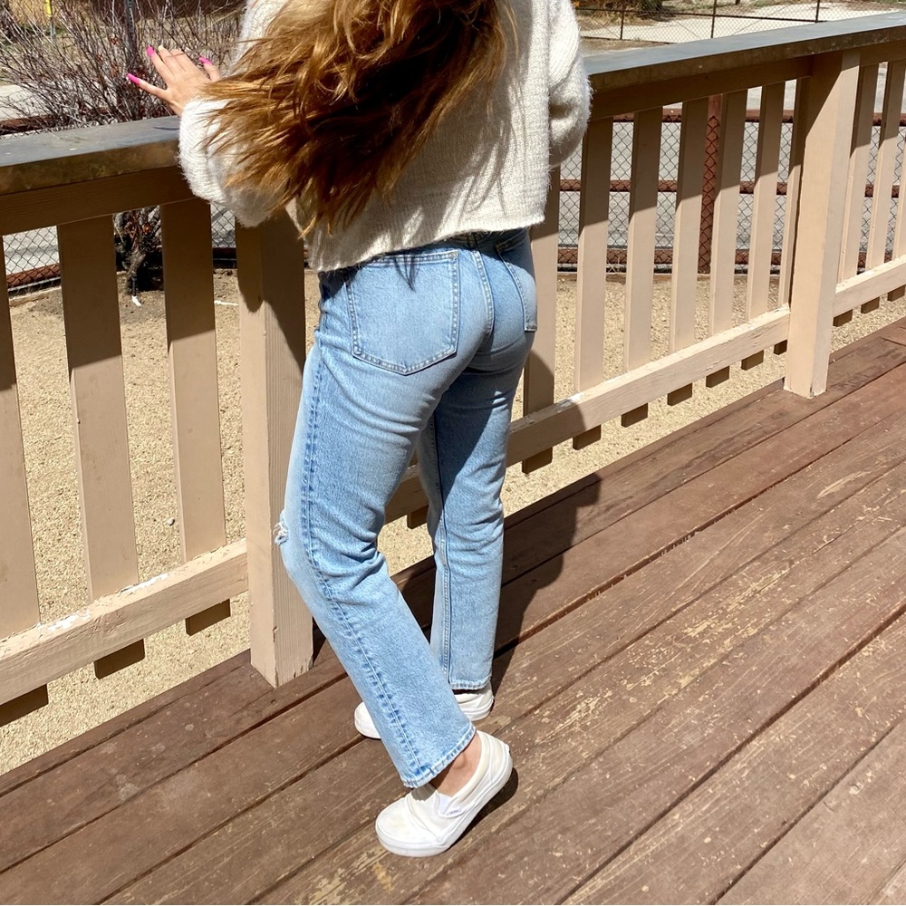 Abercrombie & Fitch Light Blue Distressed Jeans